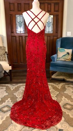 Sherri Hill Red Size 8 50 Off Jewelled Sequin Straight Dress on Queenly
