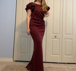 Red Size 16 Straight Dress on Queenly