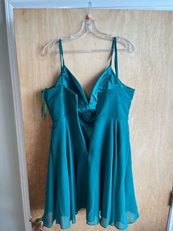Lucci LU Green Size 12 Midi Plus Size Cocktail Dress on Queenly