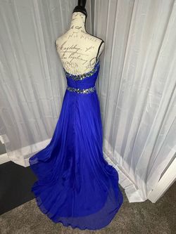 Night Moves Blue Size 6 Pageant Sequin Straight Dress on Queenly