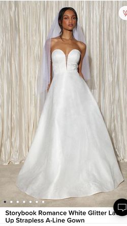 Lulus White Size 8 Floor Length Bridgerton Sweetheart 50 Off A-line Dress on Queenly