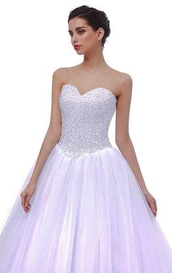 White Size 2 Ball gown on Queenly