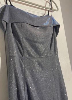 Silver Size 4 Side slit Dress on Queenly