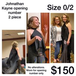 Johnathan Kayne Black Size 2 Custom Floor Length 50 Off Jumpsuit Dress on Queenly