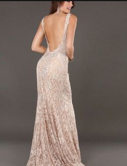 Jovani Nude Size 4 50 Off Military A-line Dress on Queenly