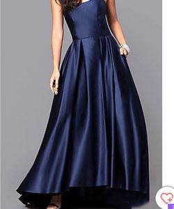 Betsy and Adam Blue Size 8 Pockets 50 Off Ball gown on Queenly