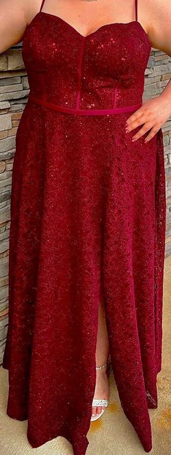 Red Size 18 Straight Dress on Queenly