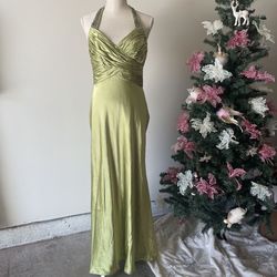 Badgley Mischka Green Size 6 Gala Military Straight Dress on Queenly