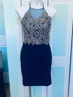 Jolene Blue Size 10 Sequin Prom Jewelled Midi Cocktail Dress on Queenly