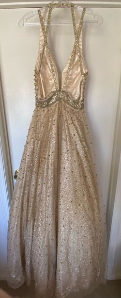 Colours Dress Gold Size 8 Girls Size Black Tie Ball gown on Queenly