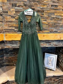 Bicici & Coty Green Size 4 Floor Length Bicici And Coty Ball gown on Queenly