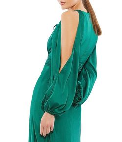 Mac Duggal Green Size 4 Military Free Shipping Train Jersey Mermaid Dress on Queenly