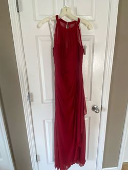David's Bridal Red Size 4 Black Tie Straight Dress on Queenly