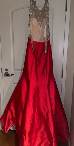 Jovani Red Size 8 Military Mermaid Dress on Queenly