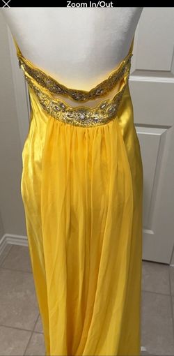 Betsy and Adam Yellow Size 8 Floor Length Military Straight Dress on Queenly