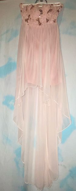 Speechless Pink Size 2 50 Off Black Tie Strapless Train Ball gown on Queenly