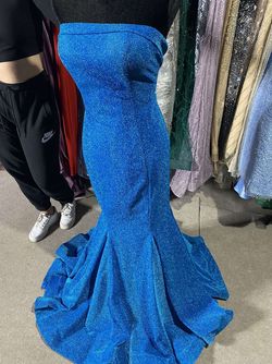 Style -1 Blue Size 8 Mermaid Dress on Queenly