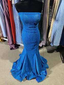 Style -1 Blue Size 8 Mermaid Dress on Queenly