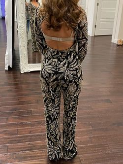 Sherri Hill Black Size 0 Tall Height Jumpsuit Dress on Queenly
