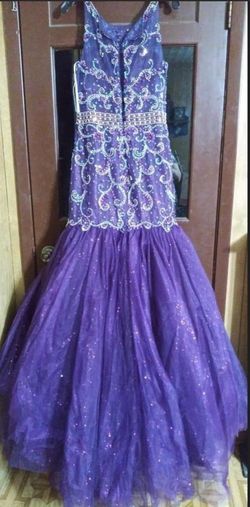 Purple Size 14 Mermaid Dress on Queenly