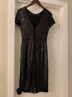 BCBG Black Size 4 Euphoria Sequined Cocktail Dress on Queenly