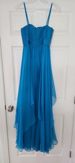 Dave and Johnny Blue Size 0 50 Off Strapless Ball gown on Queenly