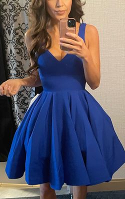 Mac Duggal Blue Size 0 A-line Dress on Queenly