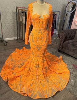 Orange Size 20 Mermaid Dress on Queenly