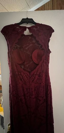 Betsy and Adam Red Size 14 Plus Size 50 Off Wedding Guest Mermaid Dress on Queenly