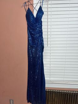 Blue Size 2 Side slit Dress on Queenly