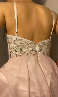 Danny Couture Light Pink Size 6 Halter Sequined Prom A-line Dress on Queenly