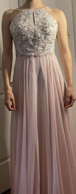 Danny Couture Light Pink Size 6 Floor Length Military A-line Dress on Queenly