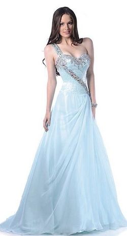 Johnathan Kayne Blue Size 6 Pageant Black Tie Ball gown on Queenly