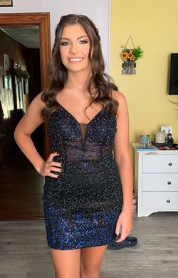 Jovani Black Size 4 Prom Cocktail Dress on Queenly
