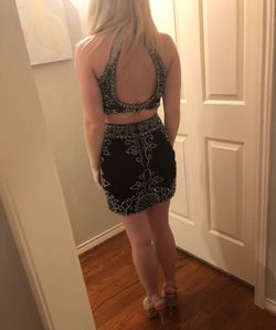 Sherri Hill Black Tie Size 0 Floor Length Cocktail Dress on Queenly