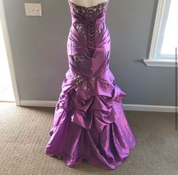 Alfred Angelo Purple Size 6 50 Off Pageant Military Mermaid Dress on Queenly