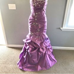 Alfred Angelo Purple Size 6 50 Off Pageant Military Mermaid Dress on Queenly