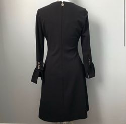Tommy Hilfiger Black Size 4 Midi Interview Sleeves Cocktail Dress on Queenly