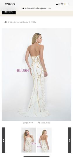 Blush Prom White Size 8 $300 70 Off Floor Length Military Straight Dress on Queenly