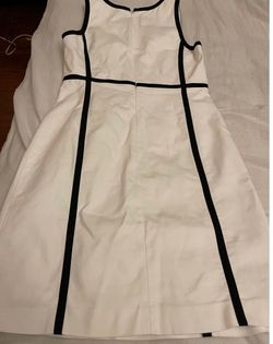 Michael kors White Size 10 Midi Bridal Shower Cocktail Dress on Queenly