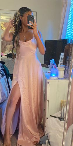 Windsor Pink Size 2 Floor Length Side slit Dress on Queenly