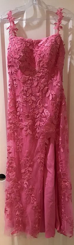 Sherri Hill Pink Size 6 Short Height Floor Length Barbiecore Side slit Dress on Queenly