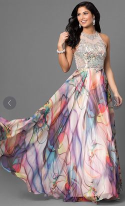 Temptation Multicolor Size 4 Floor Length Tulle Ball gown on Queenly
