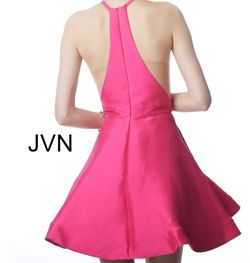 Jovani Hot Pink Size 00 Midi Interview Graduation A-line Dress on Queenly