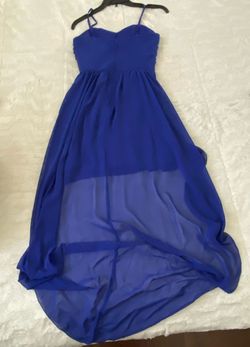 B. Darlin Blue Size 2 Jewelled Winter Formal Straight Dress on Queenly