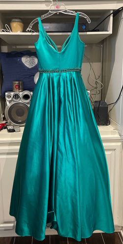 Sherri Hill Green Size 6 Floor Length Prom Ball gown on Queenly