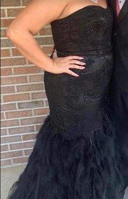Jovani Black Size 16 Prom 50 Off Plus Size Mermaid Dress on Queenly