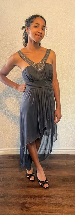 Trixxi Silver Size 12 A-line Plus Size Cocktail Dress on Queenly