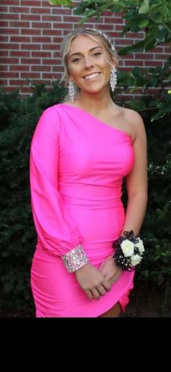 sherri hill Pink Size 2 Floor Length 50 Off Homecoming Black Tie Straight Dress on Queenly