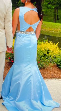 Angela and Alison Blue Size 8 Floor Length Prom Mermaid Dress on Queenly